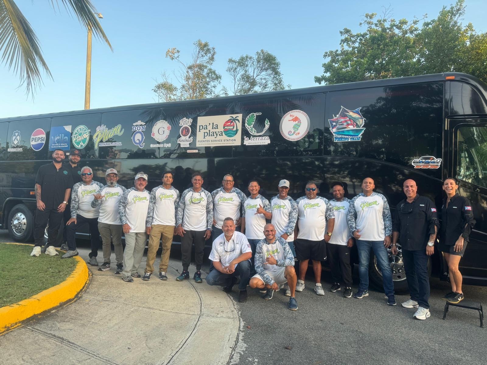 IFT team with sponsor bus